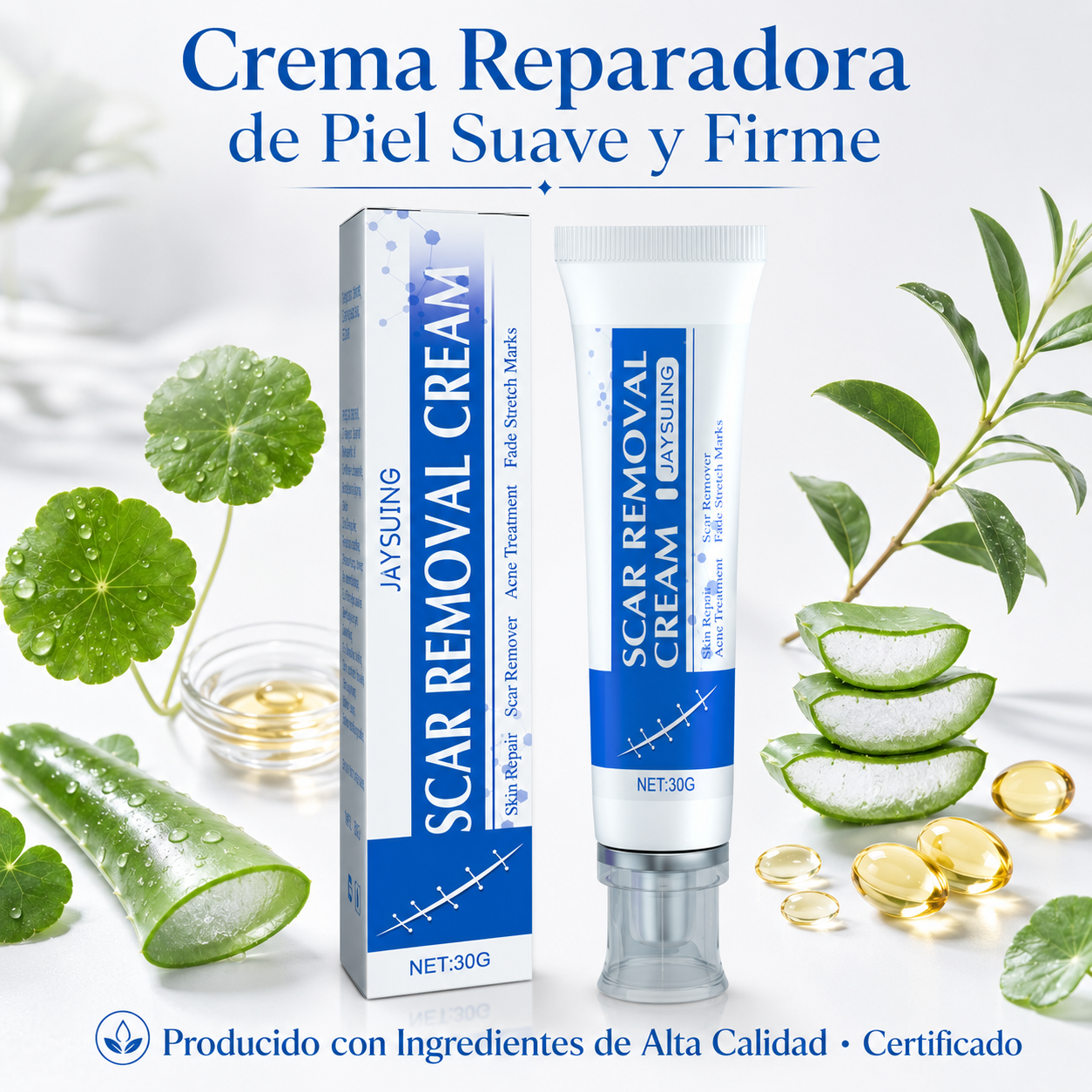 Crema Reparadora para Cicatrices - Piel Suave y Firme