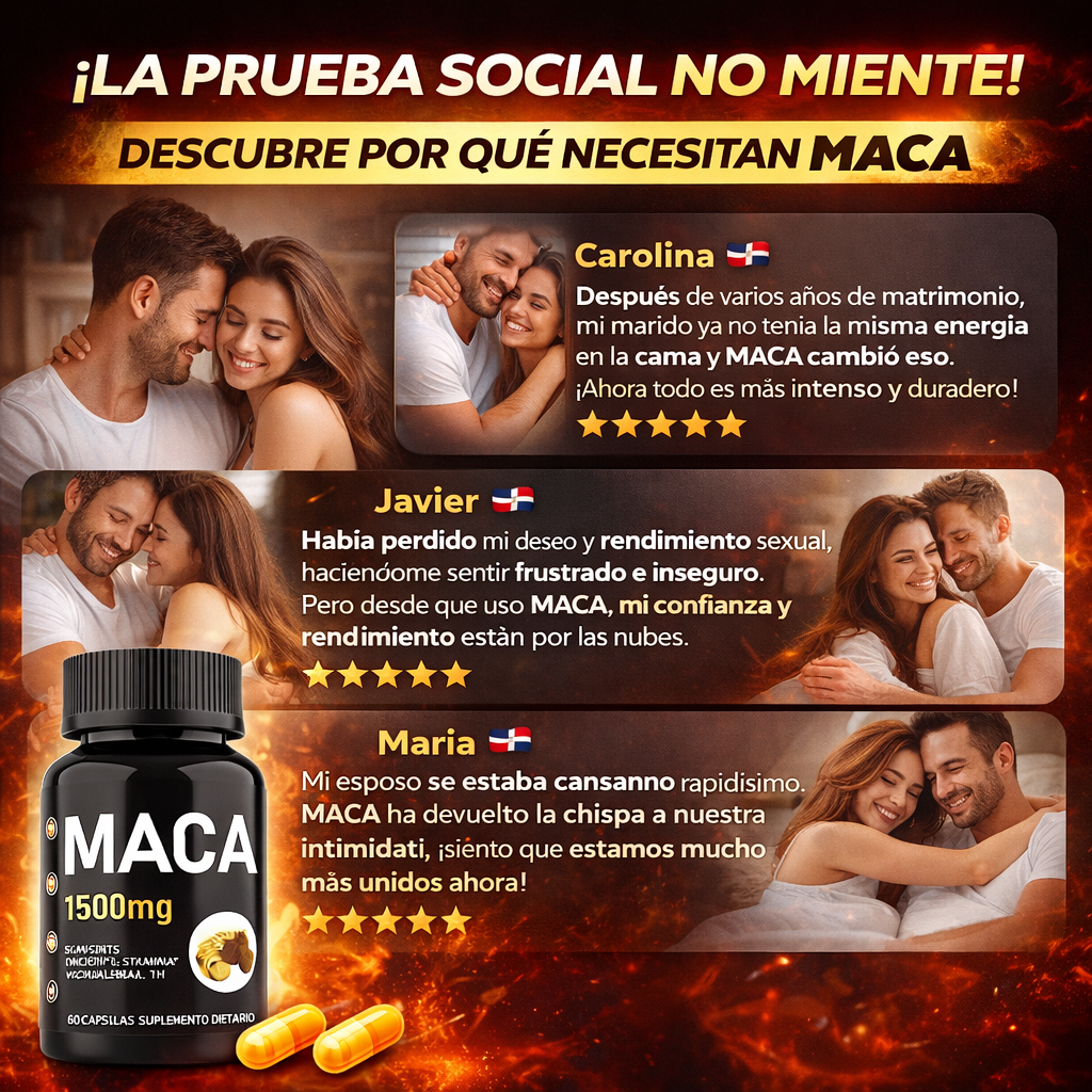 MACA 60 CAPSULAS / Potenciador, Energia y Vitalidad