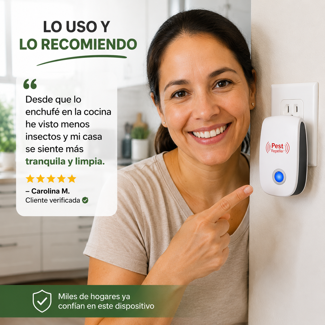 REPELENTE ULTRASONICO PARA INSECTOS Y RATONES 2X1