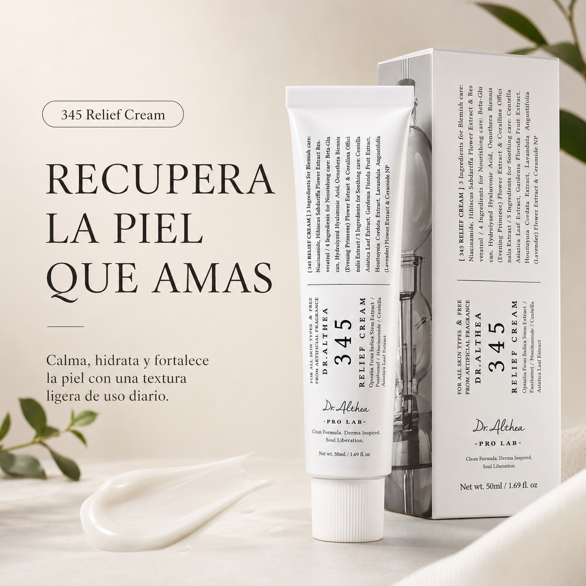 345 Relief Cream™ – Crema Facial Calmante e Hidratante Dr. Althea