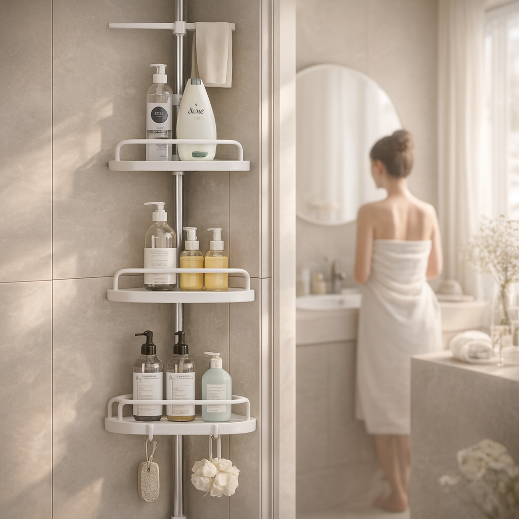 ESQUINERO ORGANIZADOR DE BAÑO 4 NIVELES