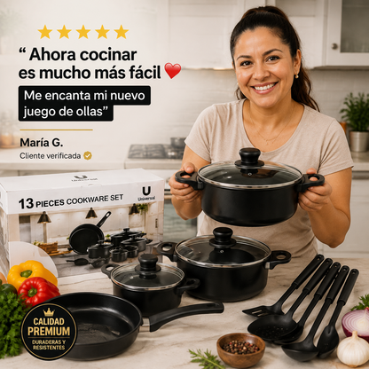 Set Premium 13 Piezas | Cocina fácil, elegante y sin complicaciones