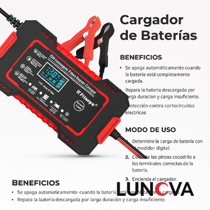 CARGADOR DE BATERIA AUTOMOTRIZ 12V