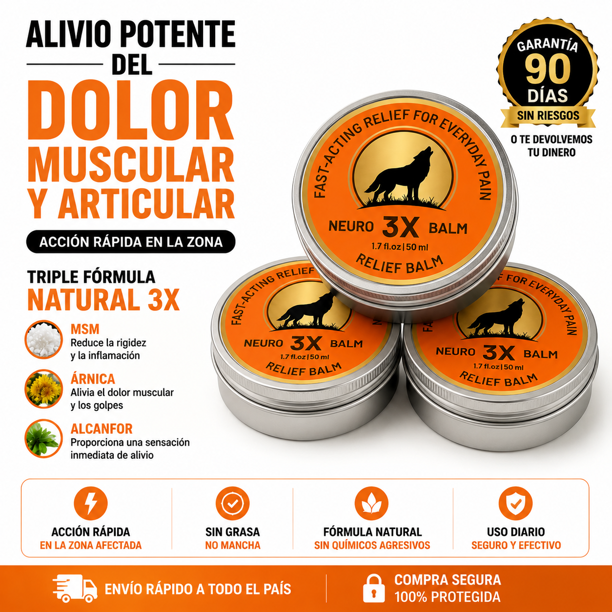 Neuro 3x Balm Alivio Rápido Natural