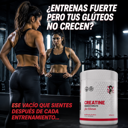 CREATINA OLD SCHOOL PARA MUJER – Glúteos Más Grandes, Firmes y Poderosos