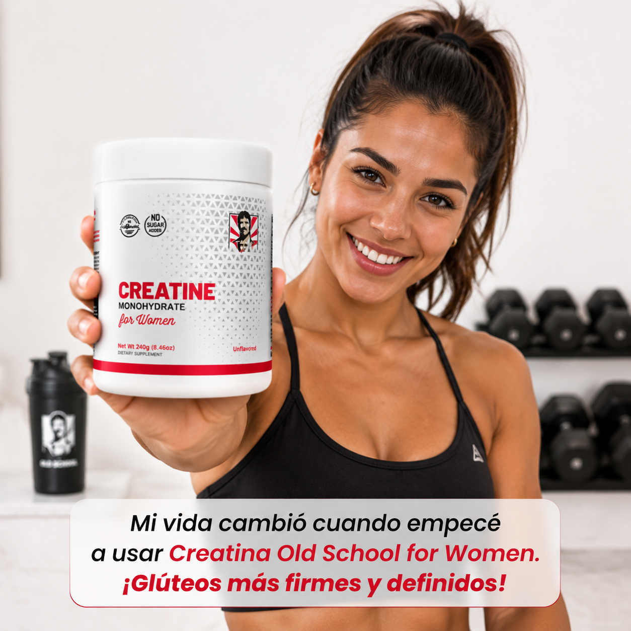 CREATINA OLD SCHOOL PARA MUJER – Glúteos Más Grandes, Firmes y Poderosos