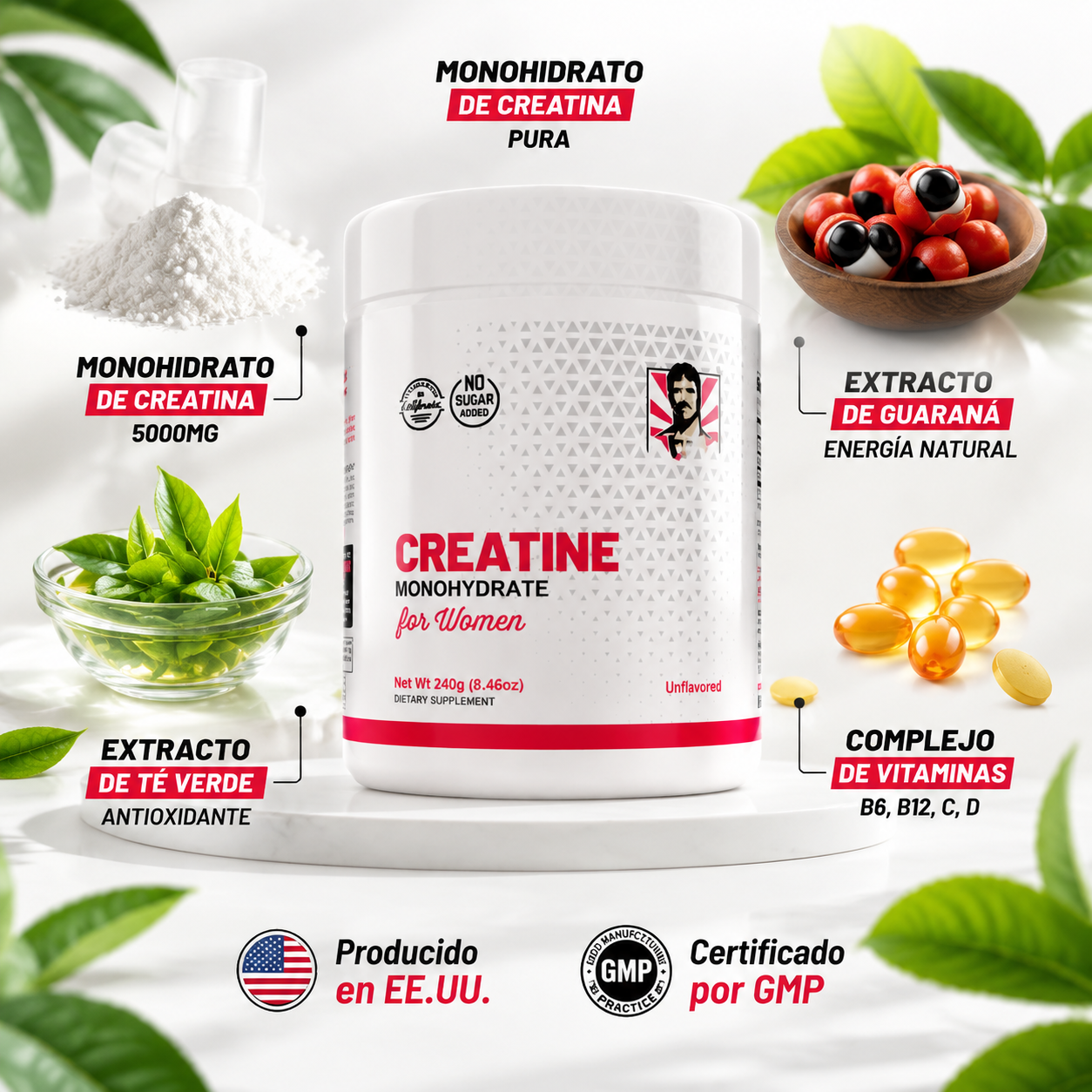 CREATINA OLD SCHOOL PARA MUJER – Glúteos Más Grandes, Firmes y Poderosos