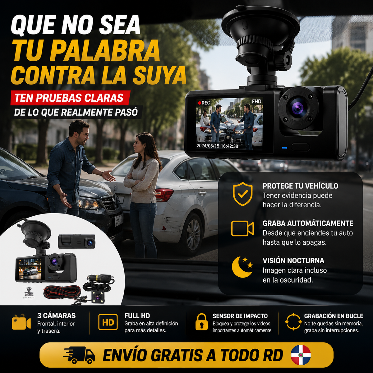 CÁMARA PARA CARRO 3 EN 1