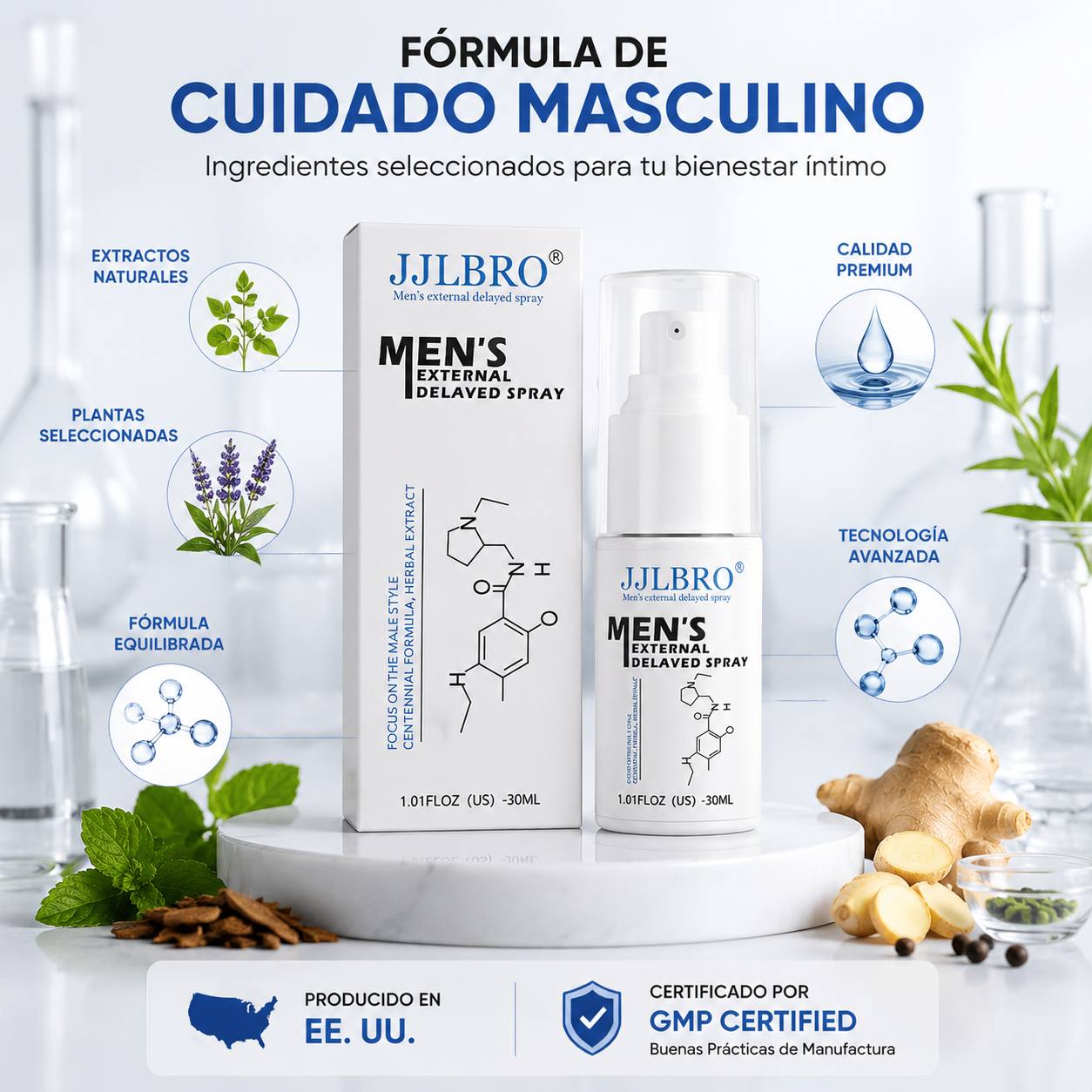JILBRO® Spray Retardante Íntimo Masculino