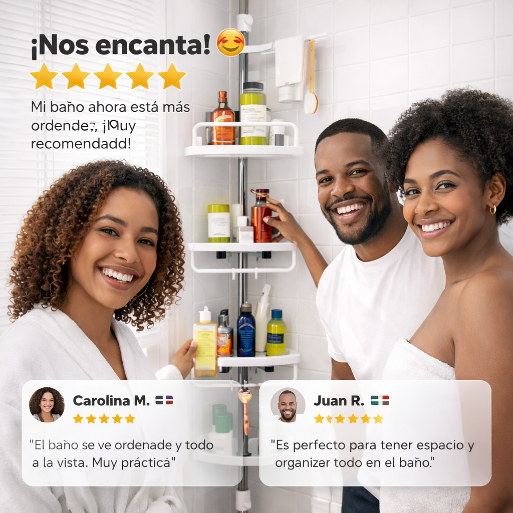 ESQUINERO ORGANIZADOR DE BAÑO 4 NIVELES