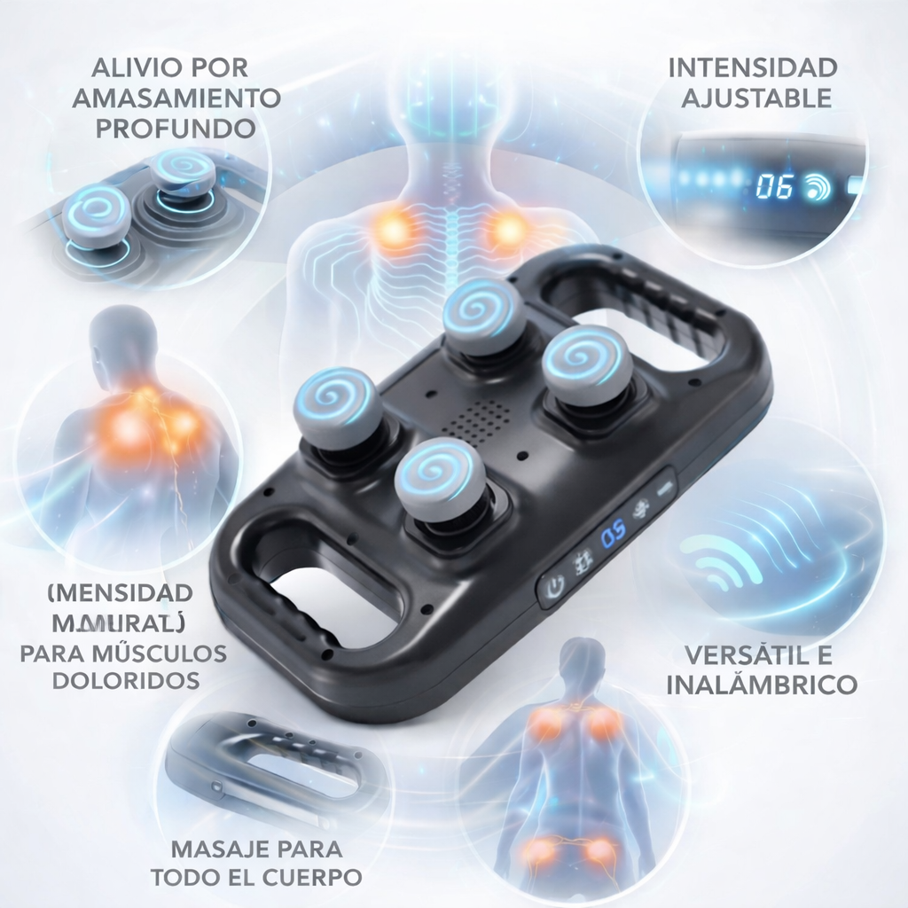 MASAJEADOR PORTÁTIL DE 4 CABEZAS