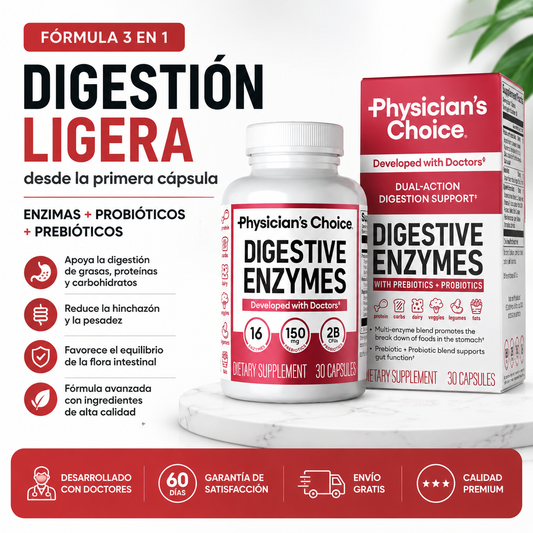 Fórmula 3 en 1 para una Digestión Ligera y sin Pesadez