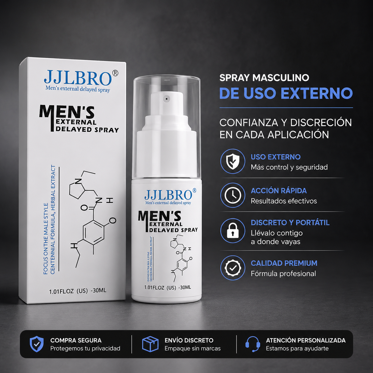JILBRO® Spray Retardante Íntimo Masculino