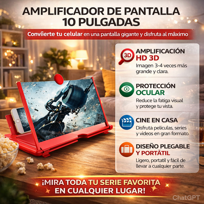 AMPLIFICADOR DE PANTALLA PARA CELULAR DE 10 PULGADAS