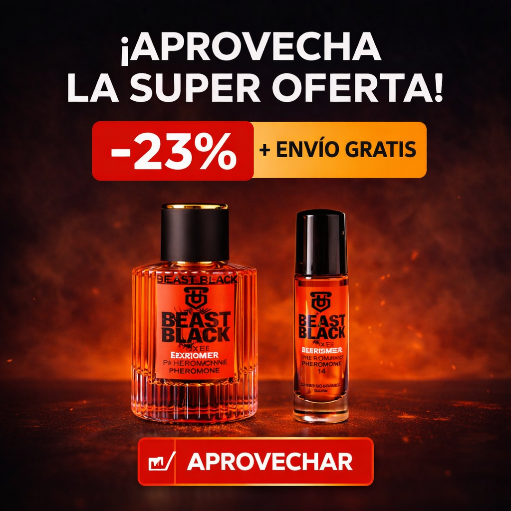 Beast Black Perfume con Feromonas