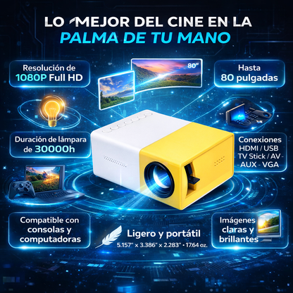 MINI PROYECTOR PORTATIL 1080P