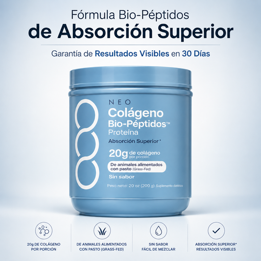 Colágeno Bio-Péptidos™ 20g Piel Radiante • Cabello Fuerte • Articulaciones Flexibles