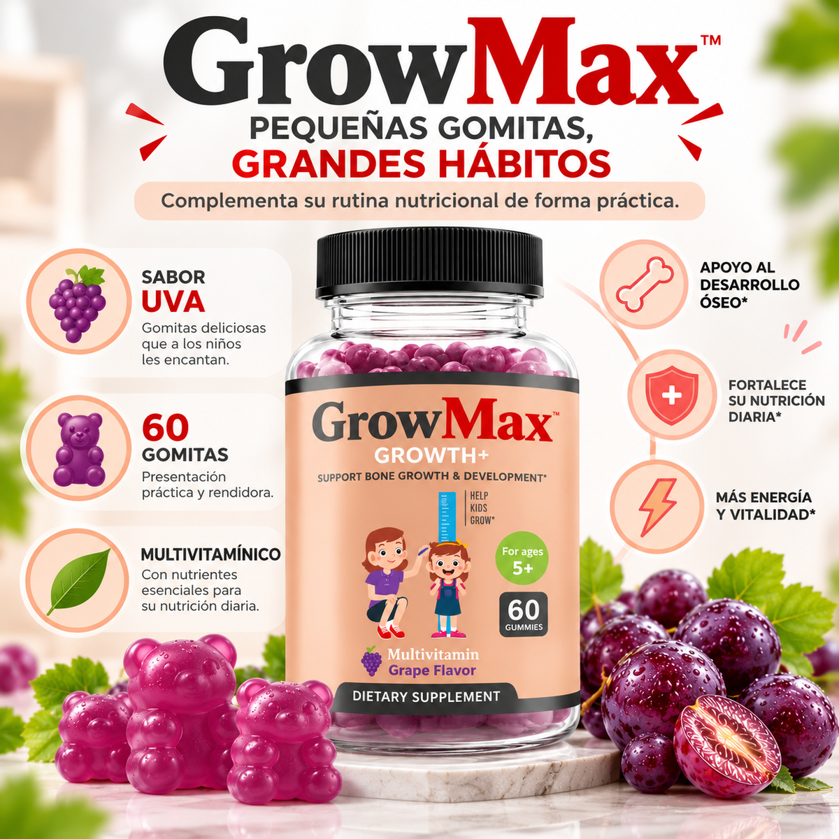 GrowMax™ | Nutrición que acompaña su crecimiento