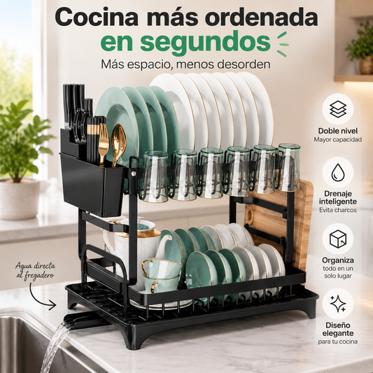Escurridor de Platos Doble Nivel