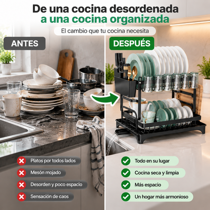 Escurridor de Platos Doble Nivel