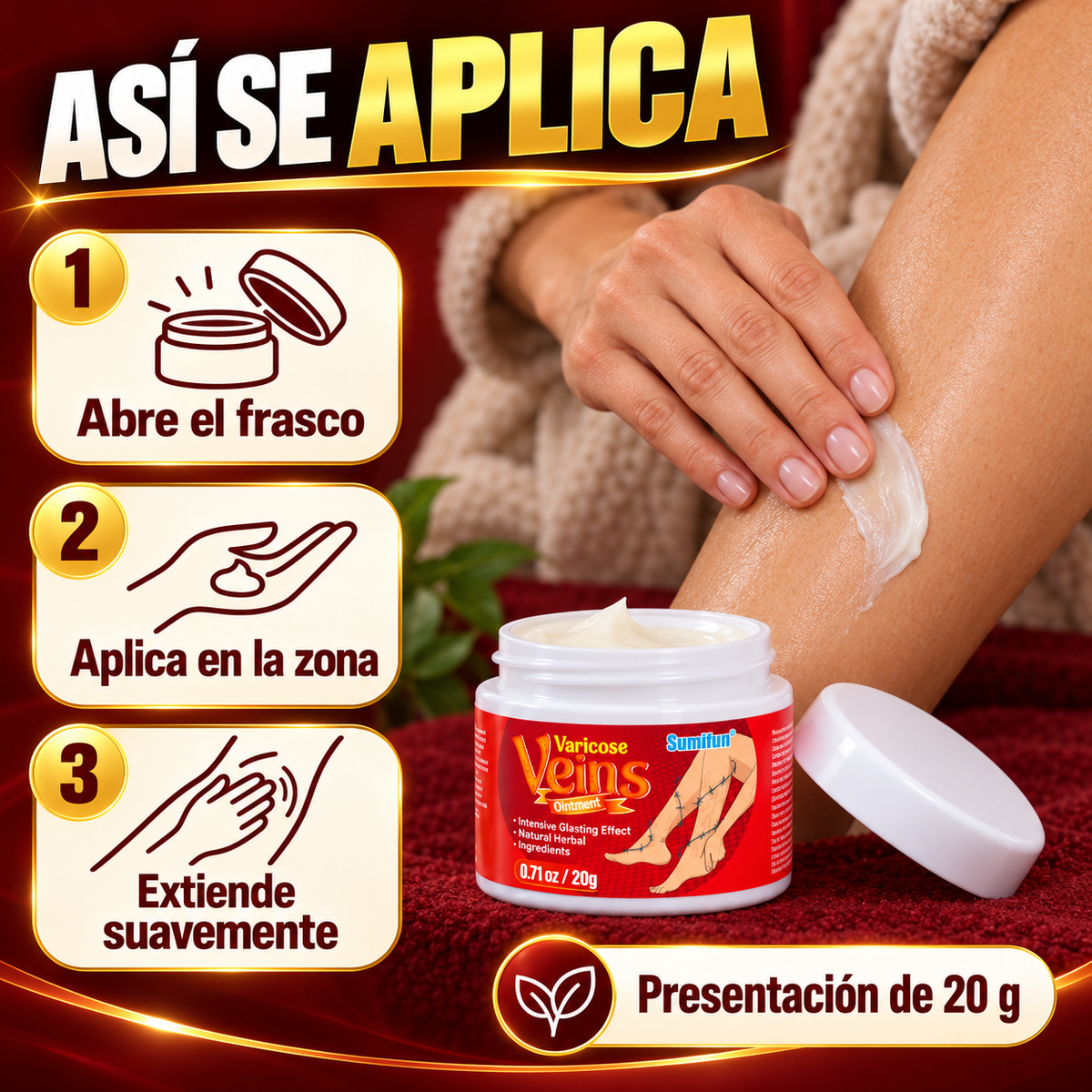Varicose Veins | Crema para Piernas Cansadas y Pesadas