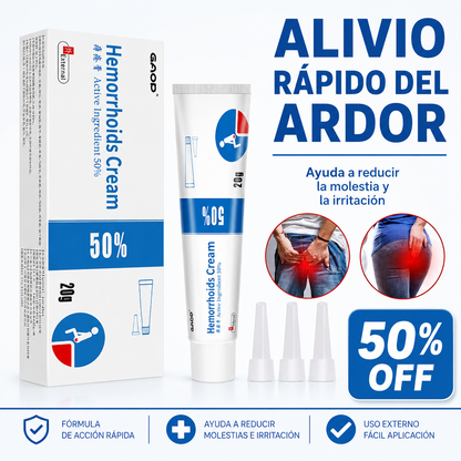 Crema Anti Hemorroides - Alivio Rápido del Ardor y las Molestias al Sentarte
