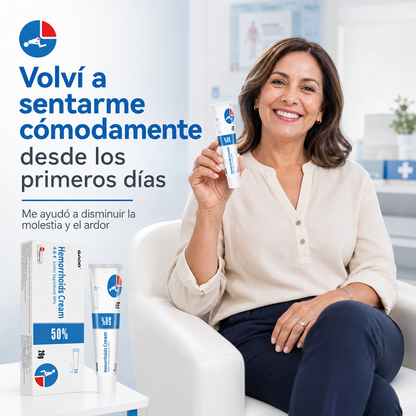 Crema Anti Hemorroides - Alivio Rápido del Ardor y las Molestias al Sentarte