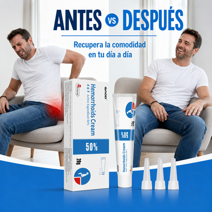 Crema Anti Hemorroides - Alivio Rápido del Ardor y las Molestias al Sentarte