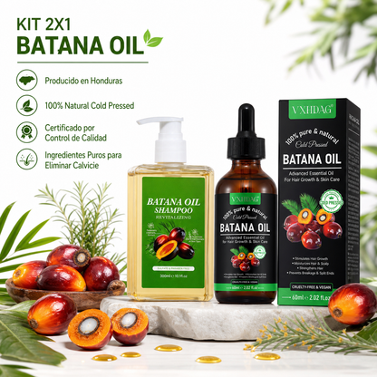 Batana Oil 2x1: Adiós Calvicie – Cabello Denso y Fuerte en semanas