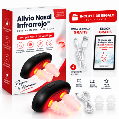 Alivio Nasal Infrarrojo™  Adiós Gripa, Resfriado y Nariz Tapada