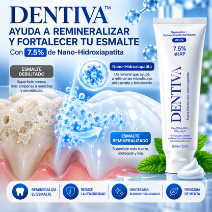 DENTIVA™ Pasta Dental Reparadora con Nano-Hidroxiapatita