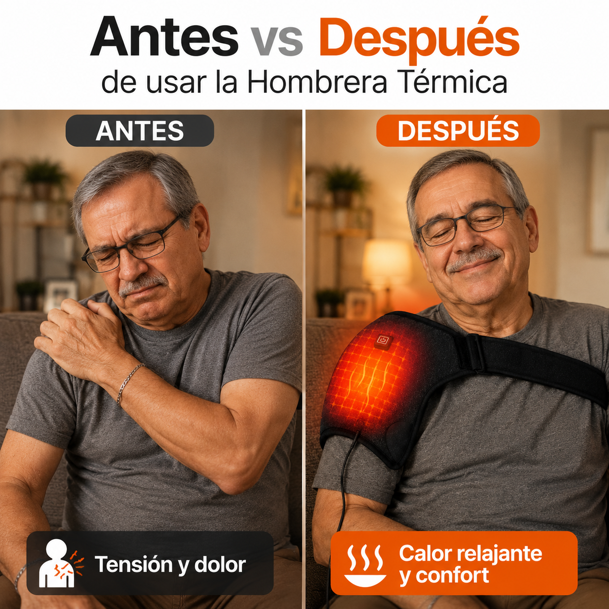 Hombrera Termica - Calor Terapeutico para aliviar el dolor y recuperar tu salud