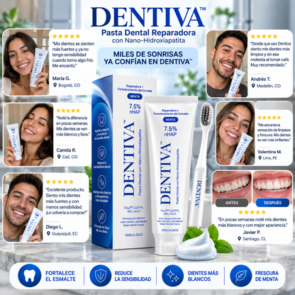 DENTIVA™ Pasta Dental Reparadora con Nano-Hidroxiapatita