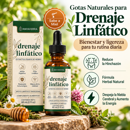 Gotas Naturales para Drenaje Linfático | Apoyo para la Hinchazón y Sensación de Ligereza