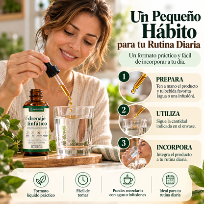 Gotas Naturales para Drenaje Linfático | Apoyo para la Hinchazón y Sensación de Ligereza