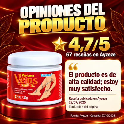 Varicose Veins | Crema para Piernas Cansadas y Pesadas