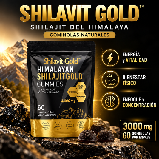 SHILAVIT Gold™ Gomitas de Shilajit del Himalaya para la Vitalidad Masculina