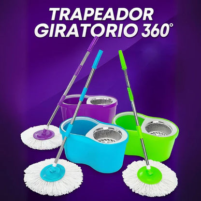 TRAPEADOR GIRATORIO CON BALDE Y EXPRIMIDOR
