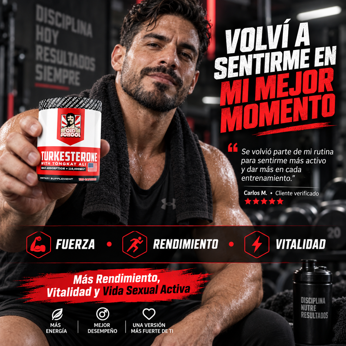 Turkesterone | Fuerza, Vitalidad y Rendimiento Sexual Masculino