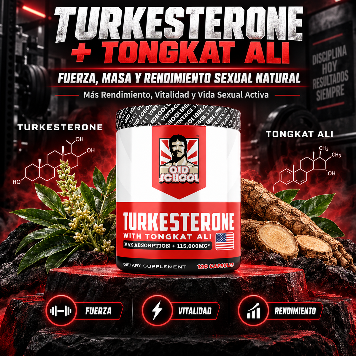 Turkesterone | Fuerza, Vitalidad y Rendimiento Sexual Masculino