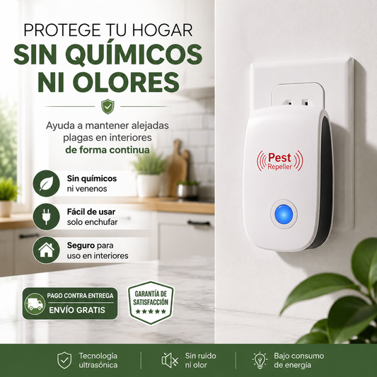 REPELENTE ULTRASONICO PARA INSECTOS Y RATONES 2X1