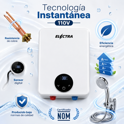 CALENTADOR TÁCTIL ELECTRA 110V - Agua Caliente Instantánea con un Solo Toque