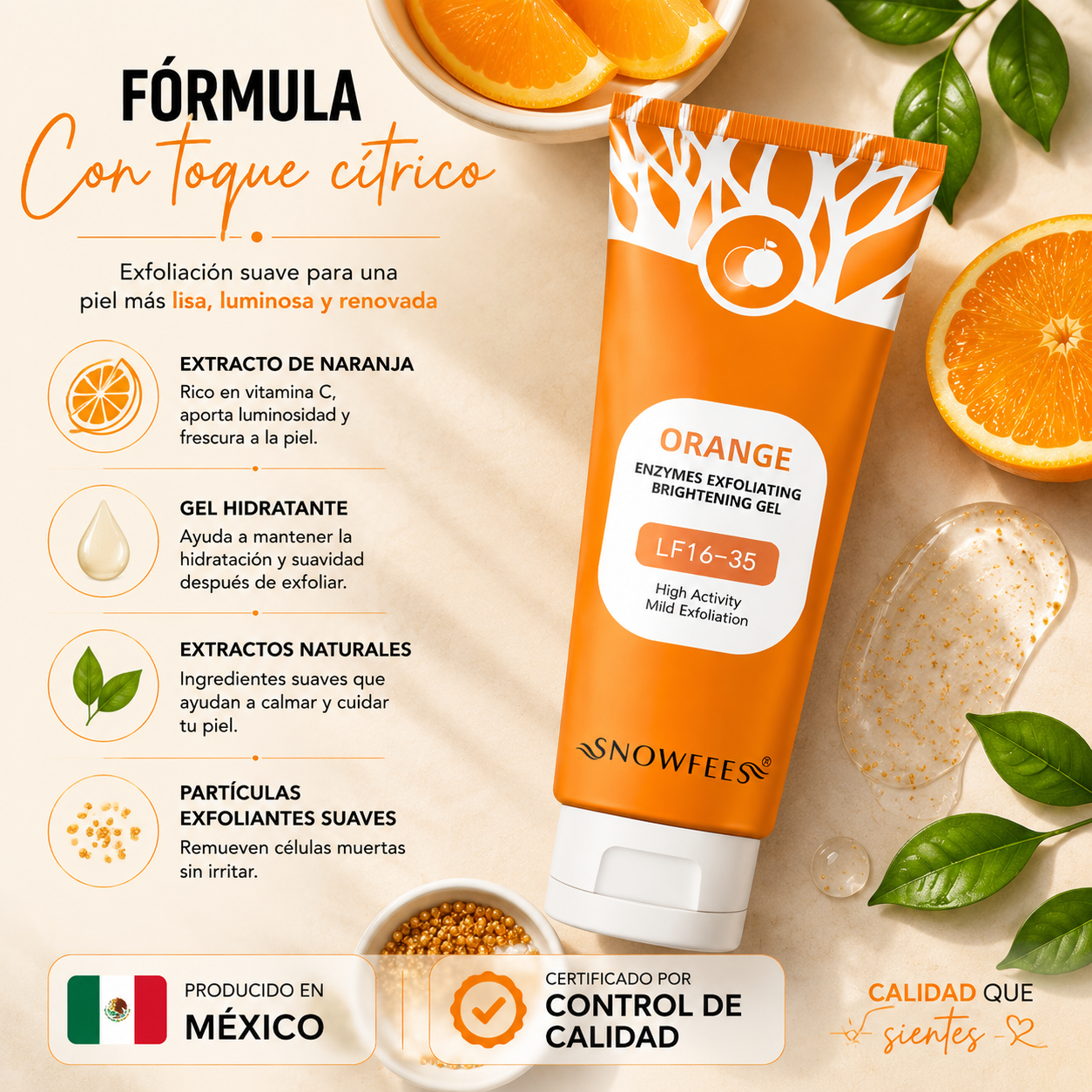 Gel Exfoliante - Renueva, Suaviza y Ilumina la Piel | Exfoliación Suave Rostro y Cuerpo