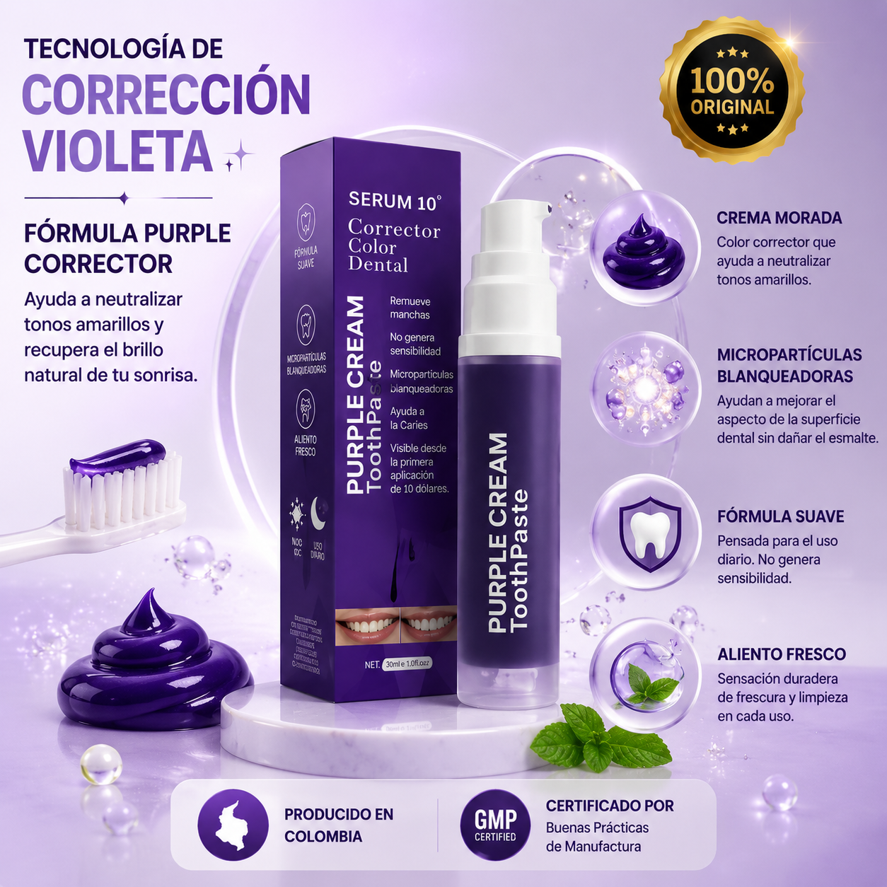 Purple Corrector: Neutraliza el Amarillo y Recupera el Brillo Natural de tu Sonrisa