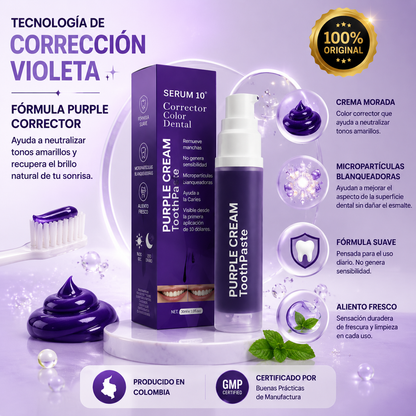 Purple Corrector: Neutraliza el Amarillo y Recupera el Brillo Natural de tu Sonrisa