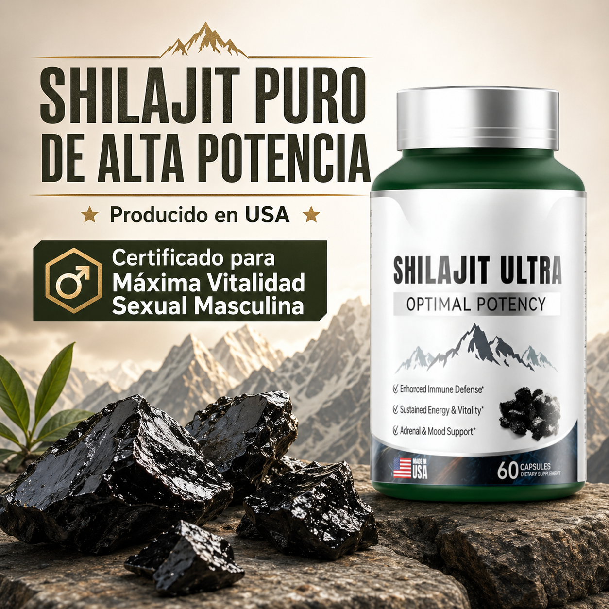Shilajit Ultra: Potencia Sexual de Acero – Erecciones Más Duras, Libido Explosiva y Stamina para Toda la Noche